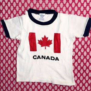 Vintage Kids Sz 6 Canada Ringer Tee!